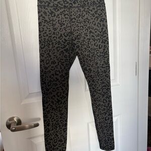 Athleta Black and Gray Animal Print Leggings